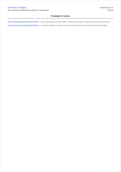 Free Corporate Team Leader ATS CV Template, AI CV Builder
