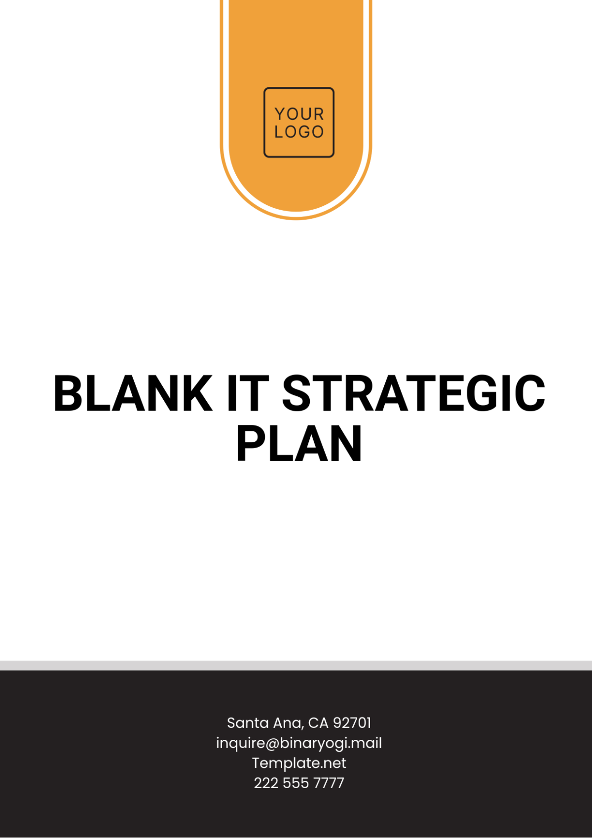 Blank IT Strategic Plan Template