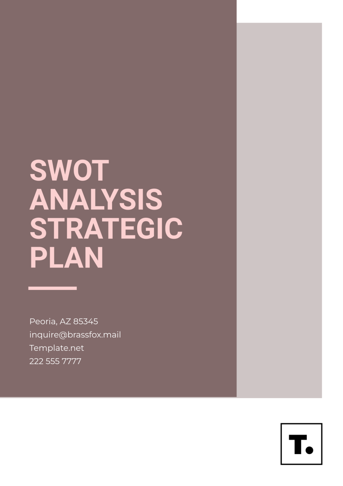 SWOT Analysis Strategic Plan Template - Edit Online & Download