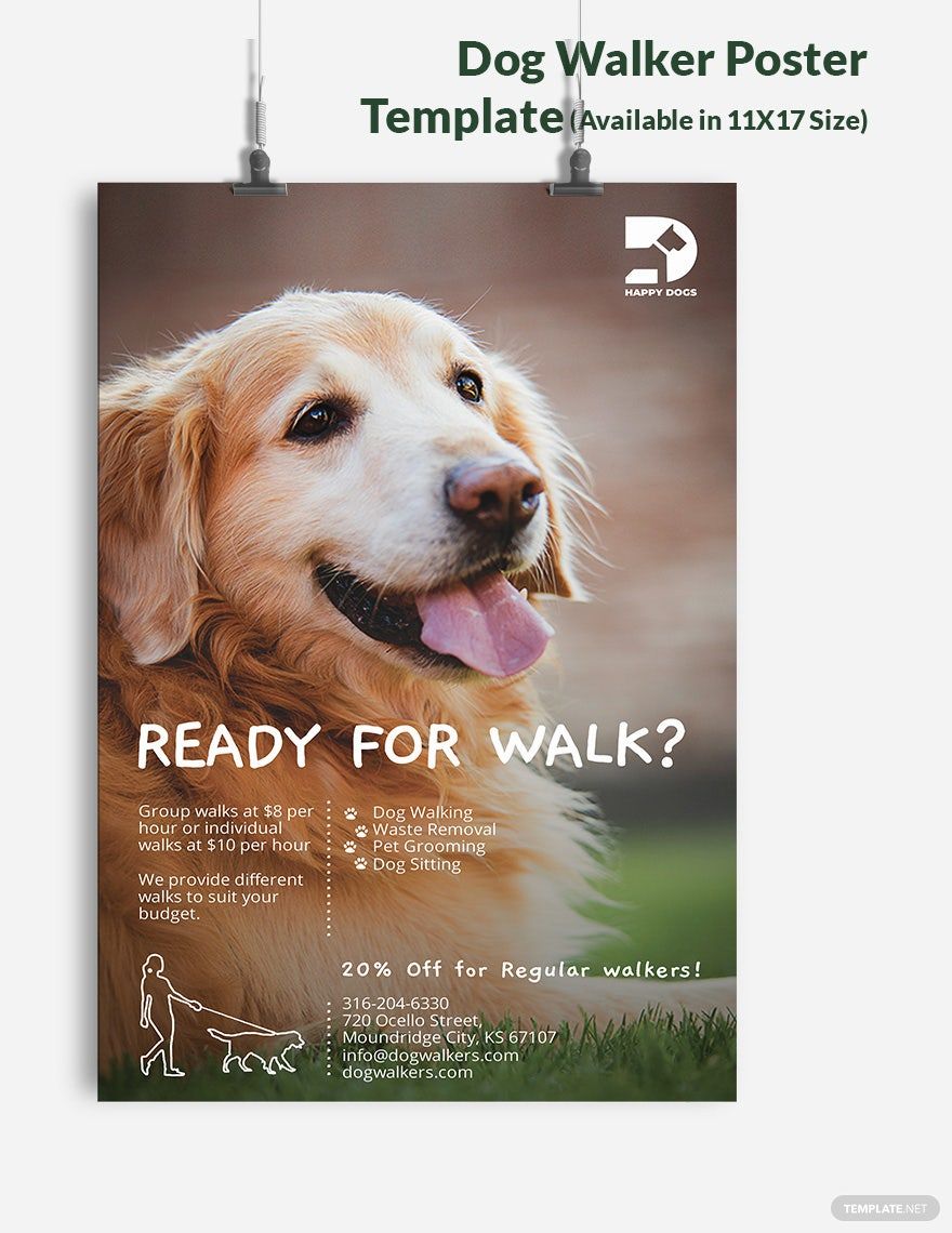 Dog Walker Poster Template