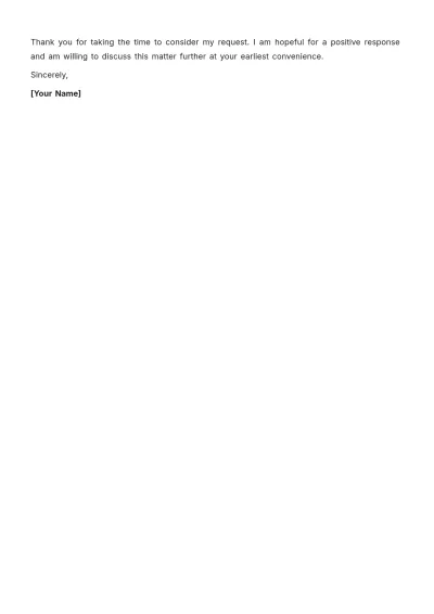 Free Hardship Letter Template to Edit Online