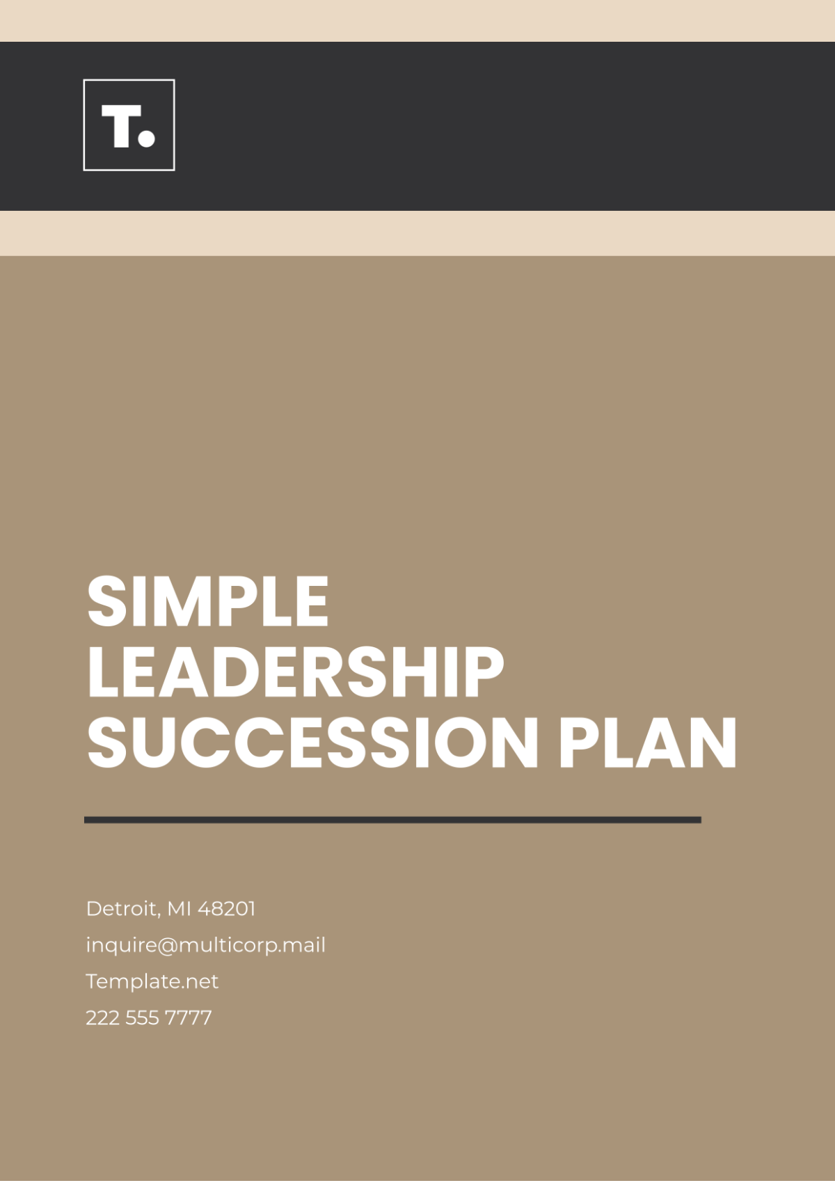 Simple Leadership Succession Plan Template