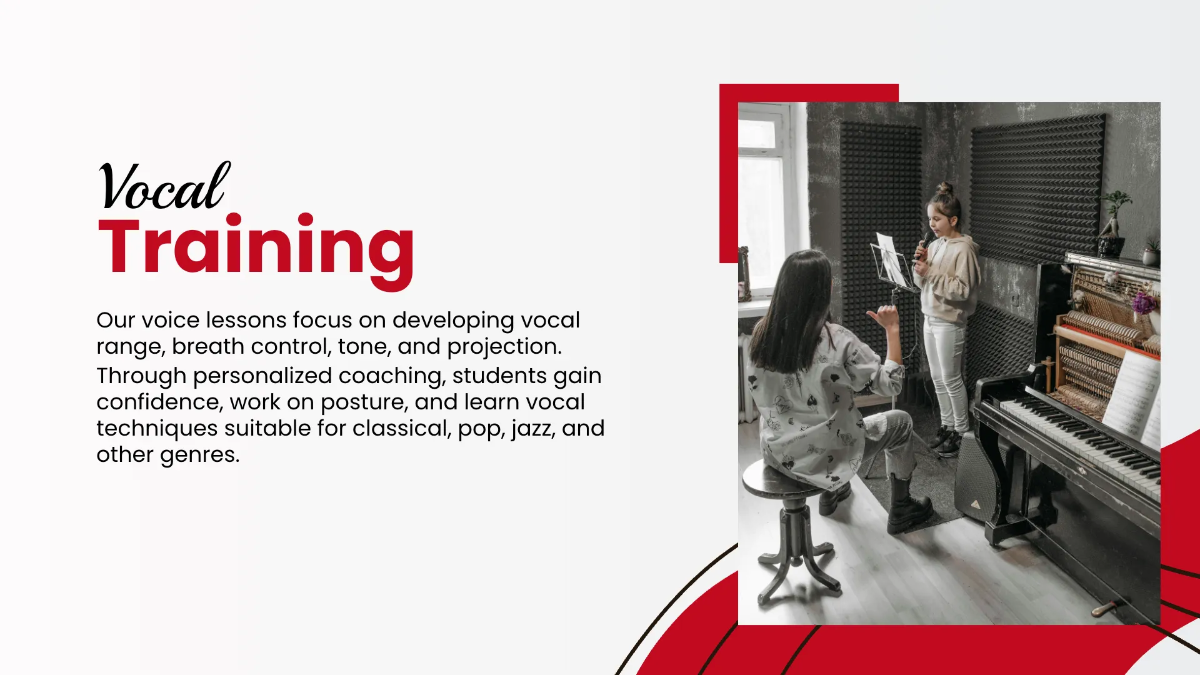 Free Music School Presentation Template to Edit Online