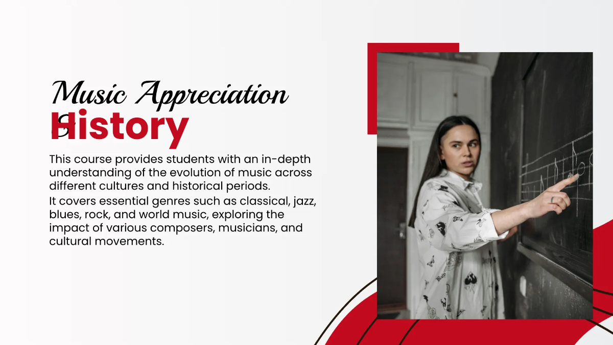 Free Music School Presentation Template to Edit Online