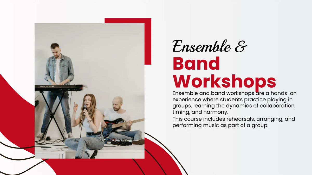 Free Music School Presentation Template to Edit Online