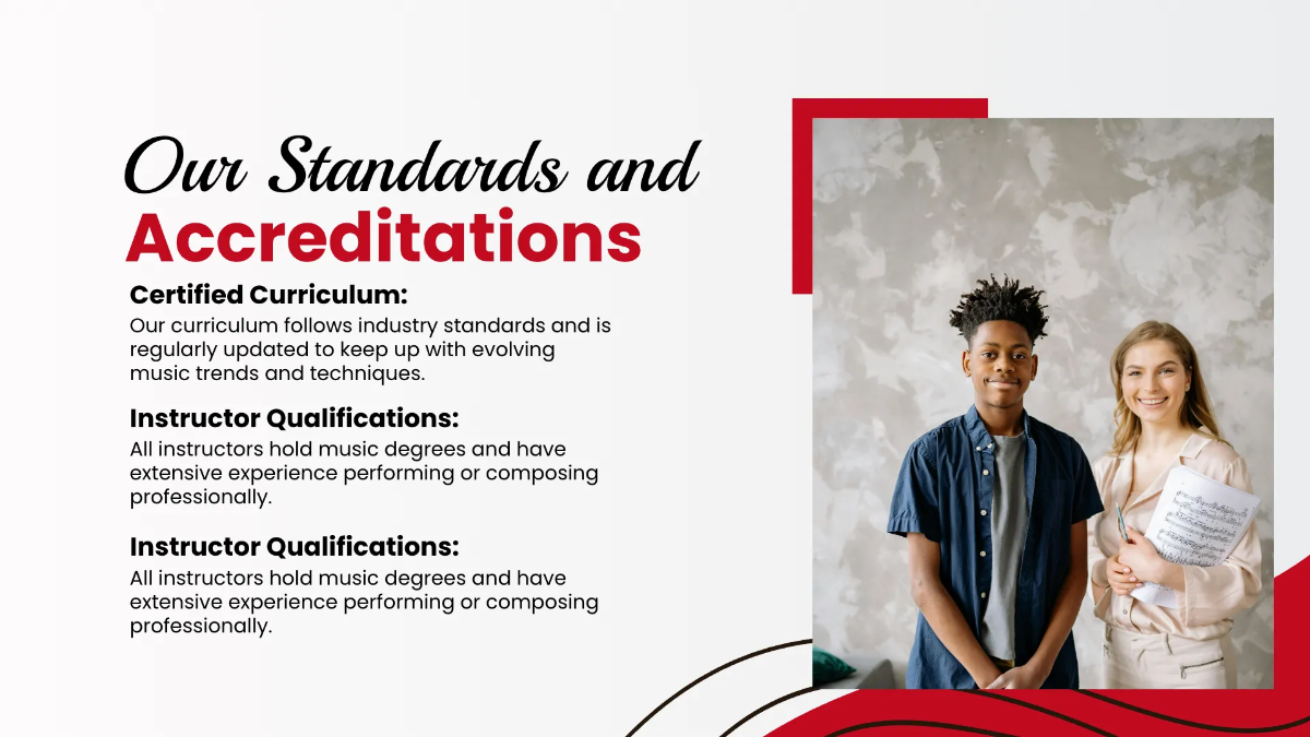 Free Music School Presentation Template to Edit Online