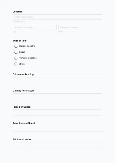 Free Truck Fuel Log Form Template to Edit Online