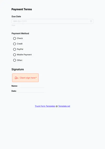 Free Trucking Company Invoice Form Template to Edit Online