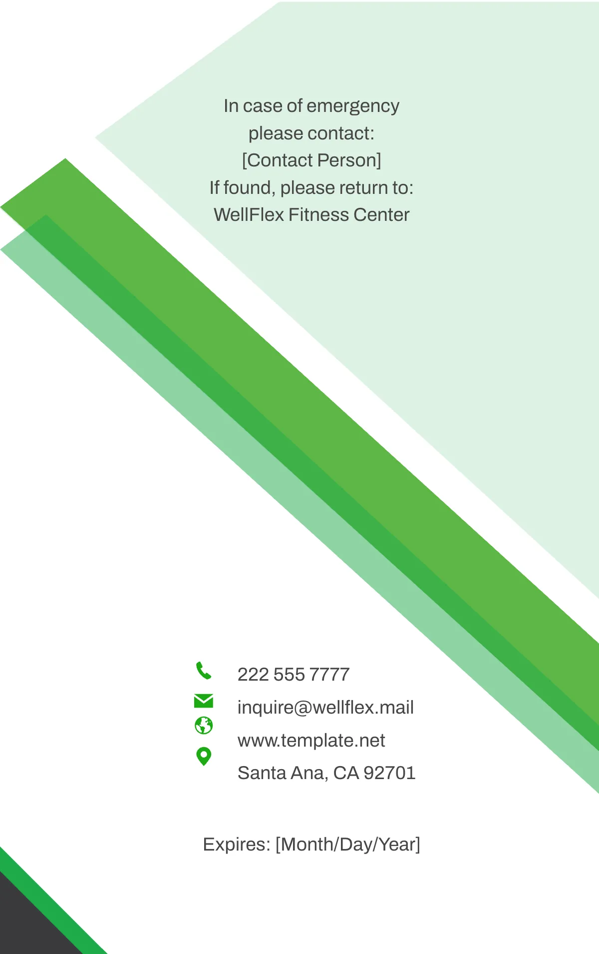 Free Fitness Center ID Card Template to Edit Online