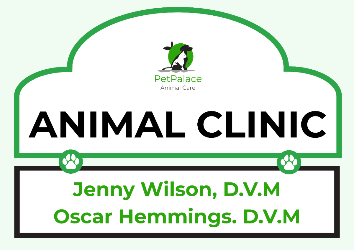 Animal Care Clinic Signage Template - Edit Online & Download