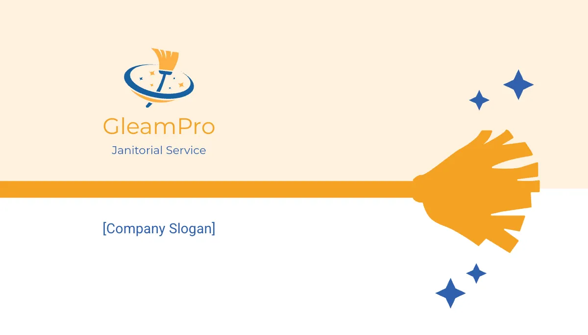Free Janitorial Service Business Card Template to Edit Online