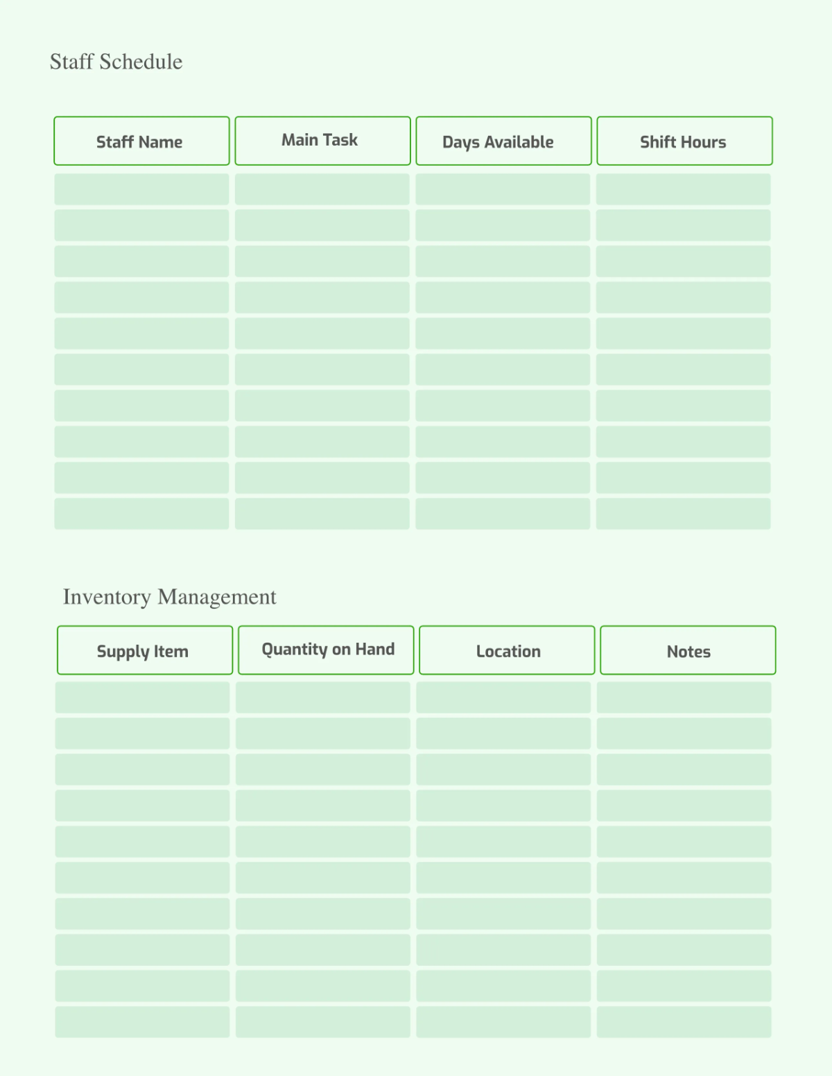 Free Animal Care Planner Template to Edit Online