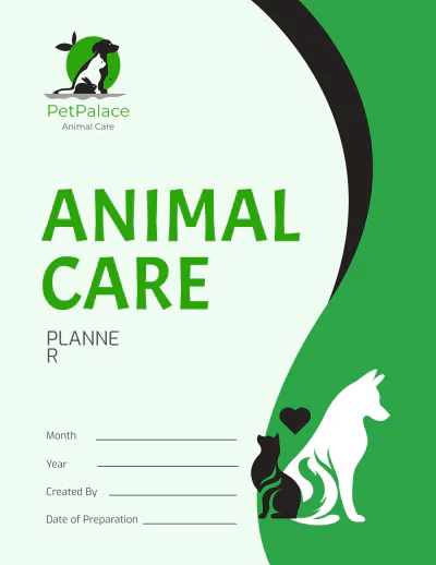 Free Animal Care Planner Template to Edit Online