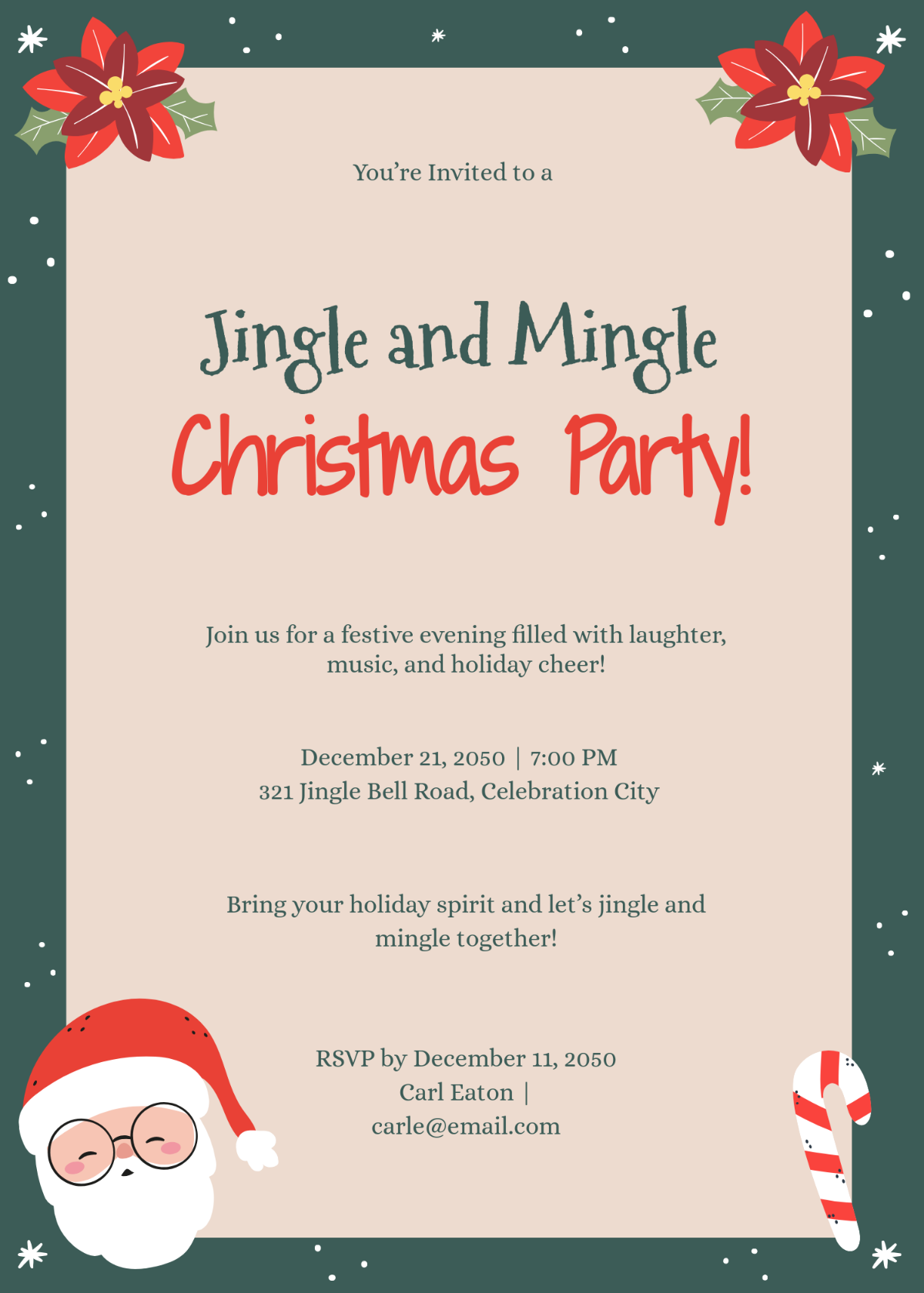 Jingle and Mingle Christmas Invitation