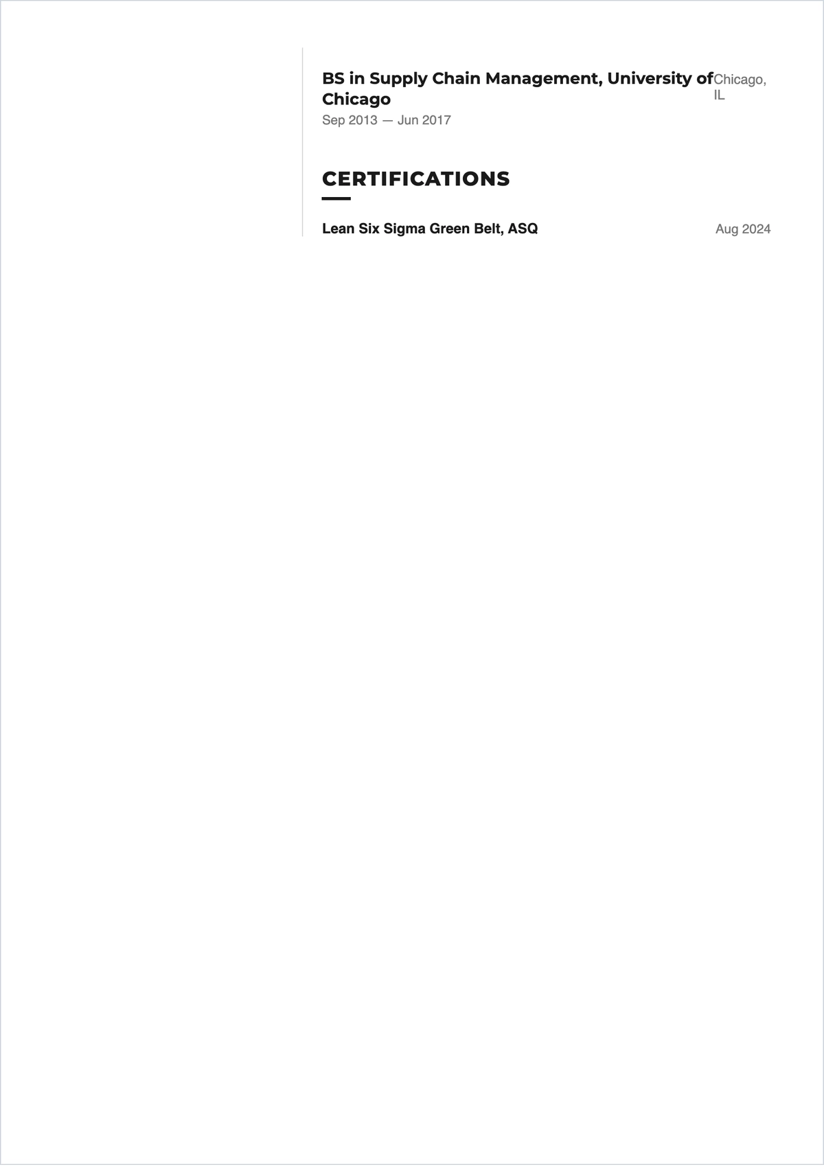 Free Blank Functional ATS Resume Template, AI Resume Builder