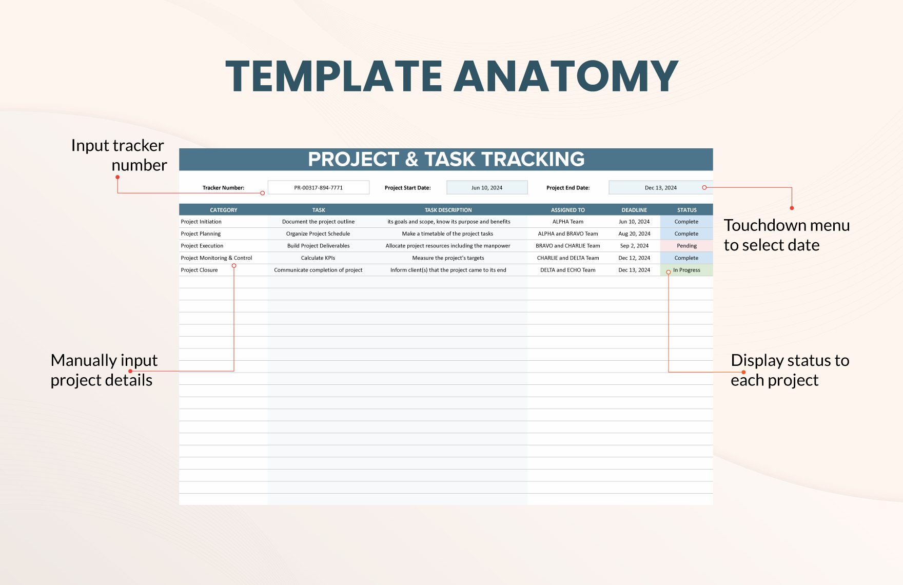 Project & Task Tracking Template