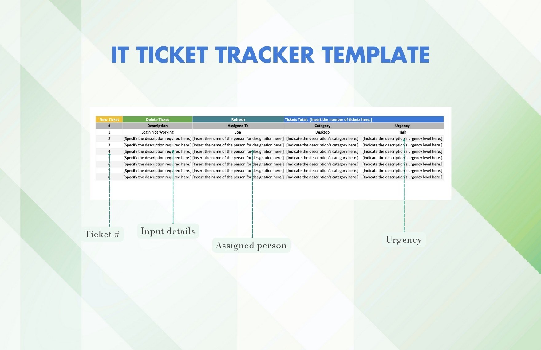 IT Ticket Tracker Template