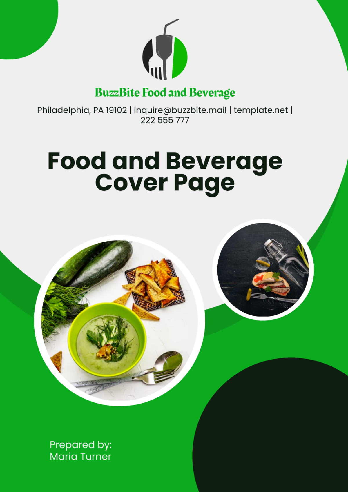 Food and Beverage Cover Page