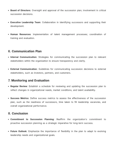 Free C-Suite Succession Plan Layout Template to Edit Online