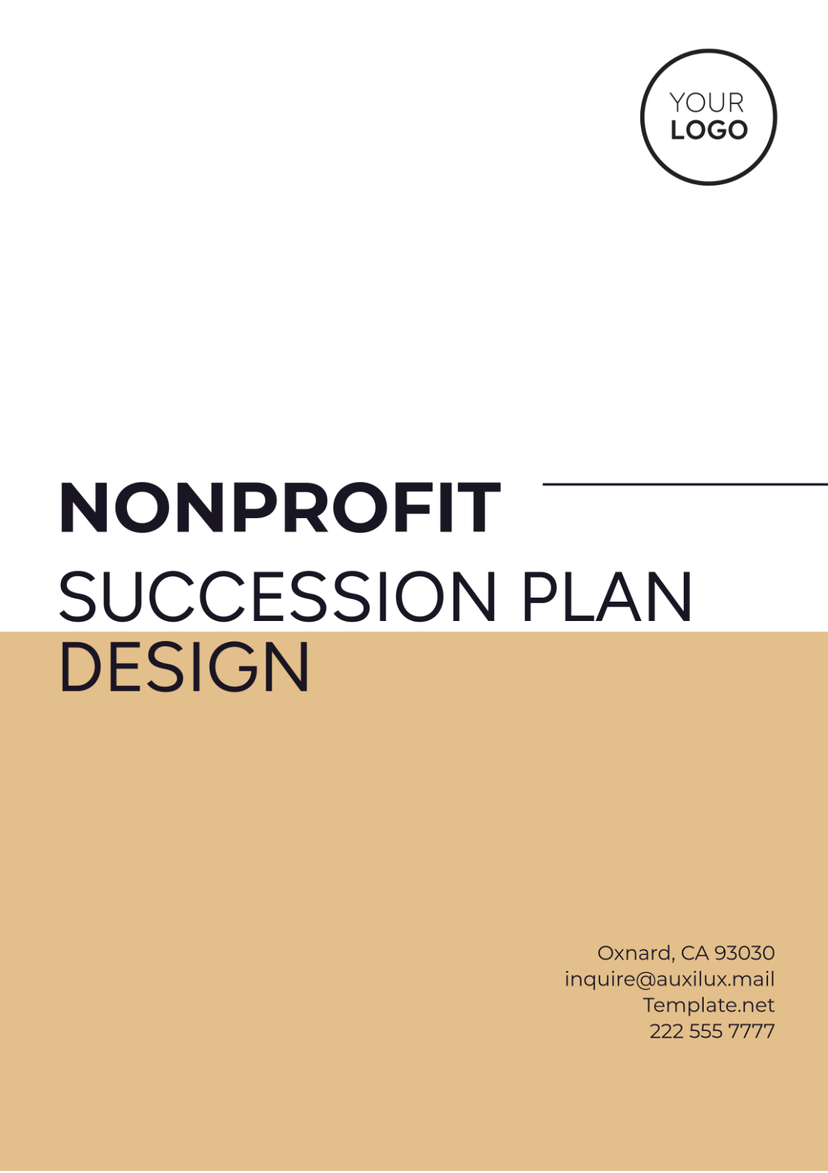 Nonprofit Succession Plan Design Template