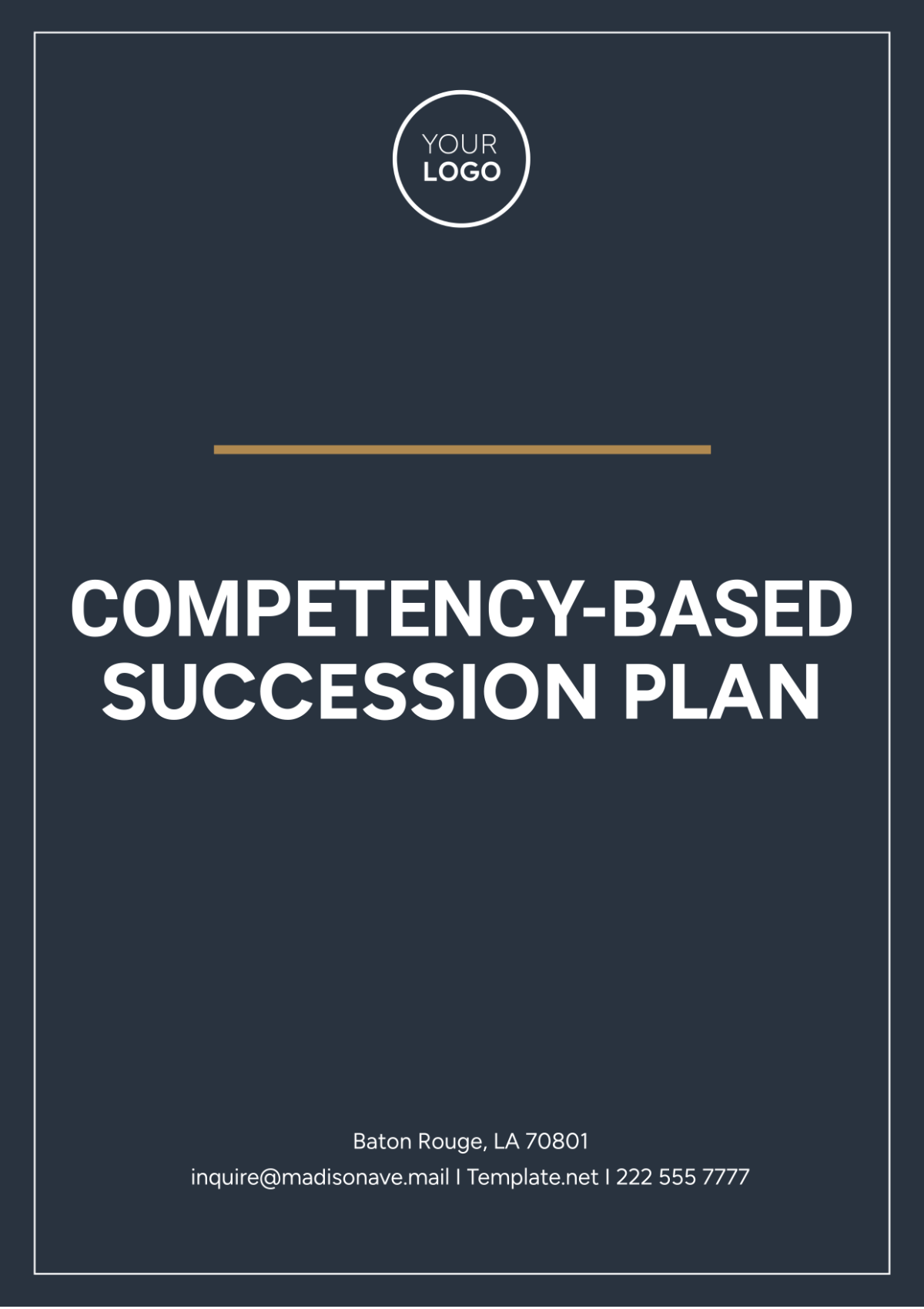 Competency-Based Succession Plan Template