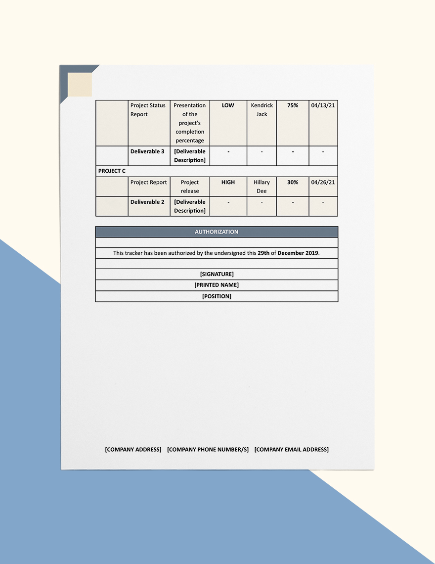 Multiple Project Tracking Template - Download in Word, Google Docs ...