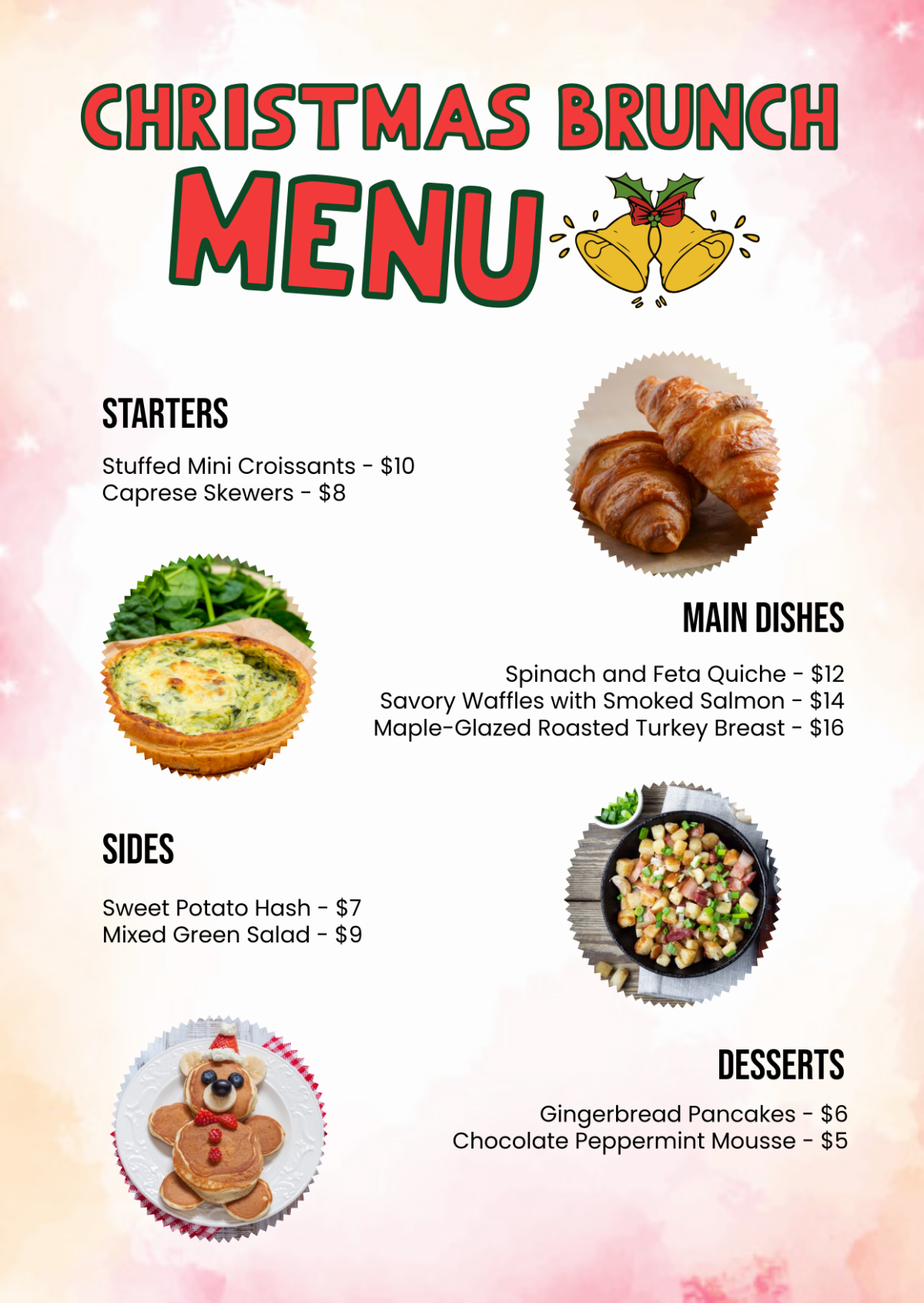 Christmas Brunch Menu Template