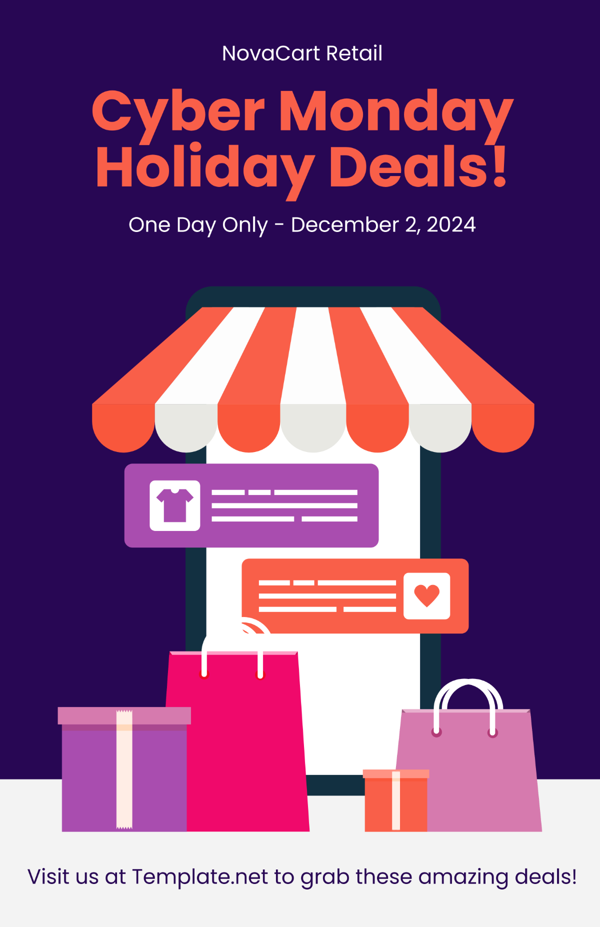 Cyber Monday Holiday Deals Template