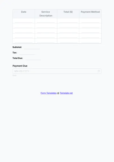 Free Pet Care Invoice Form Template to Edit Online