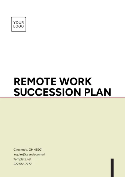 Free Remote Work Succession Plan Template to Edit Online