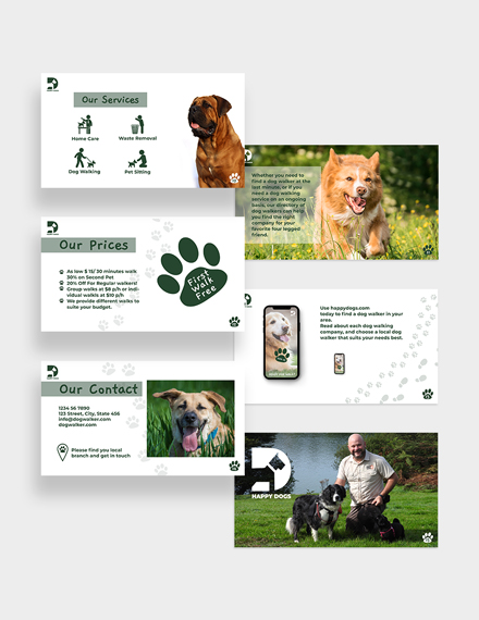 Free Dog Walker Presentation Template to Edit Online