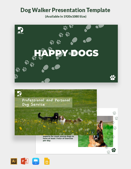 Free Dog Walker Presentation Template to Edit Online