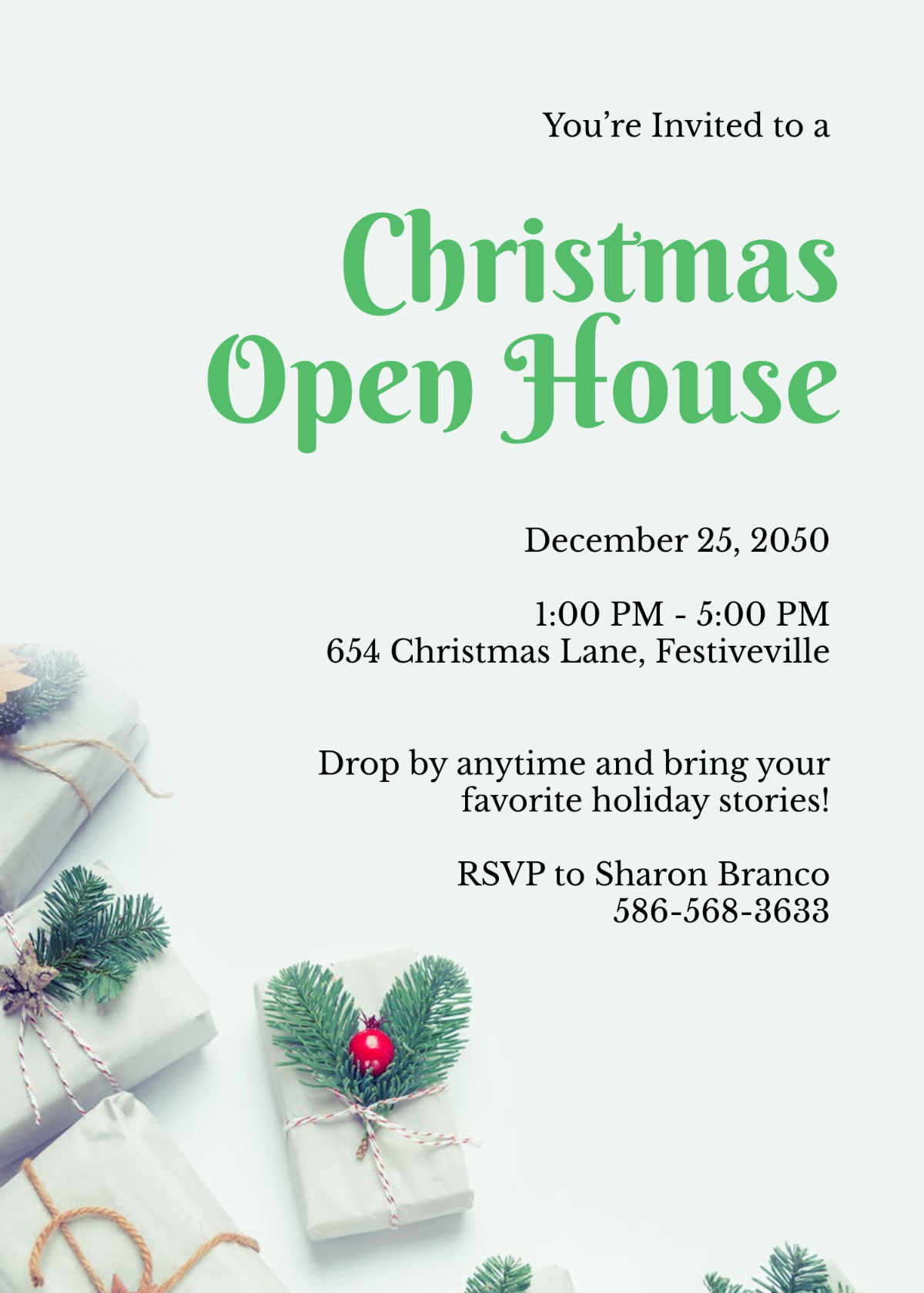 Christmas Open House Invitation