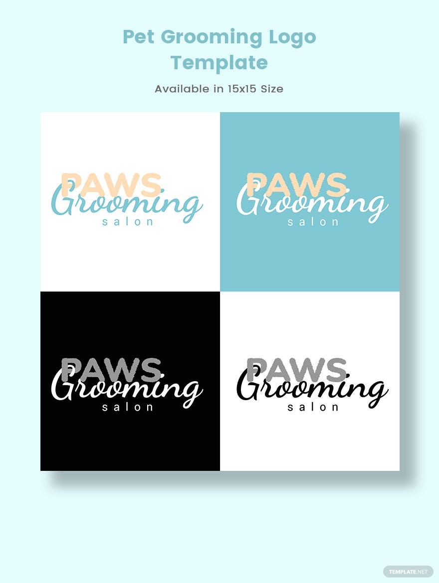 Pet Grooming Logo Template