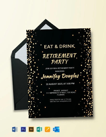Surprise Retirement Party Invitation