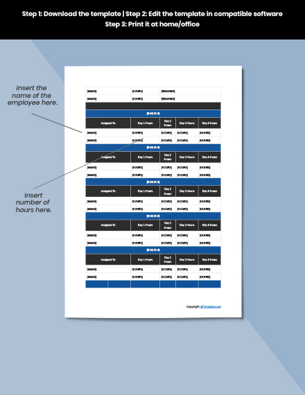 Free Blank Software Time Sheet Template download