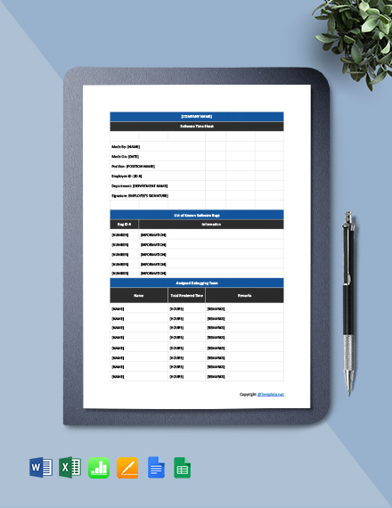 Free Blank Software Time Sheet Template