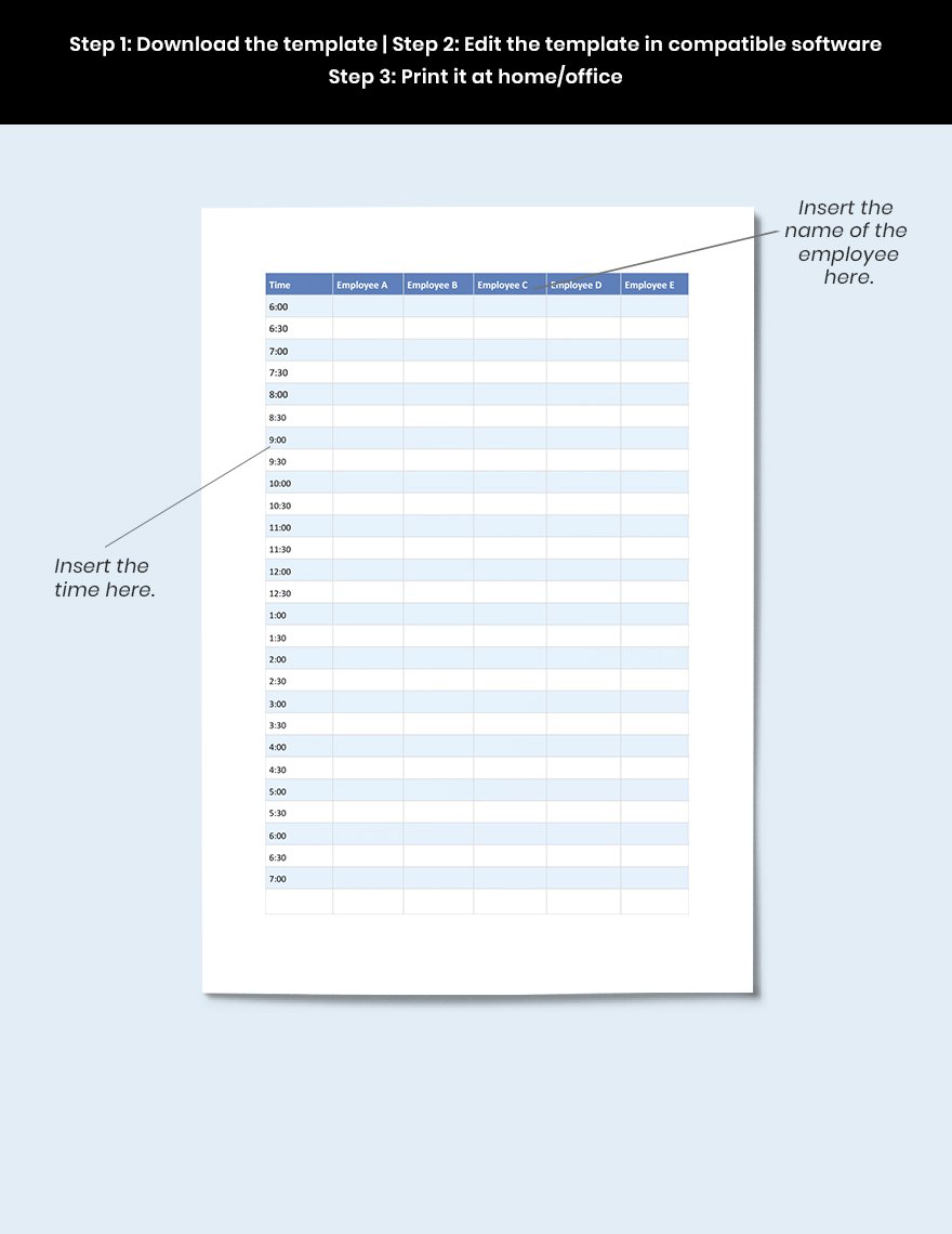 Daily IT Time Sheet Template