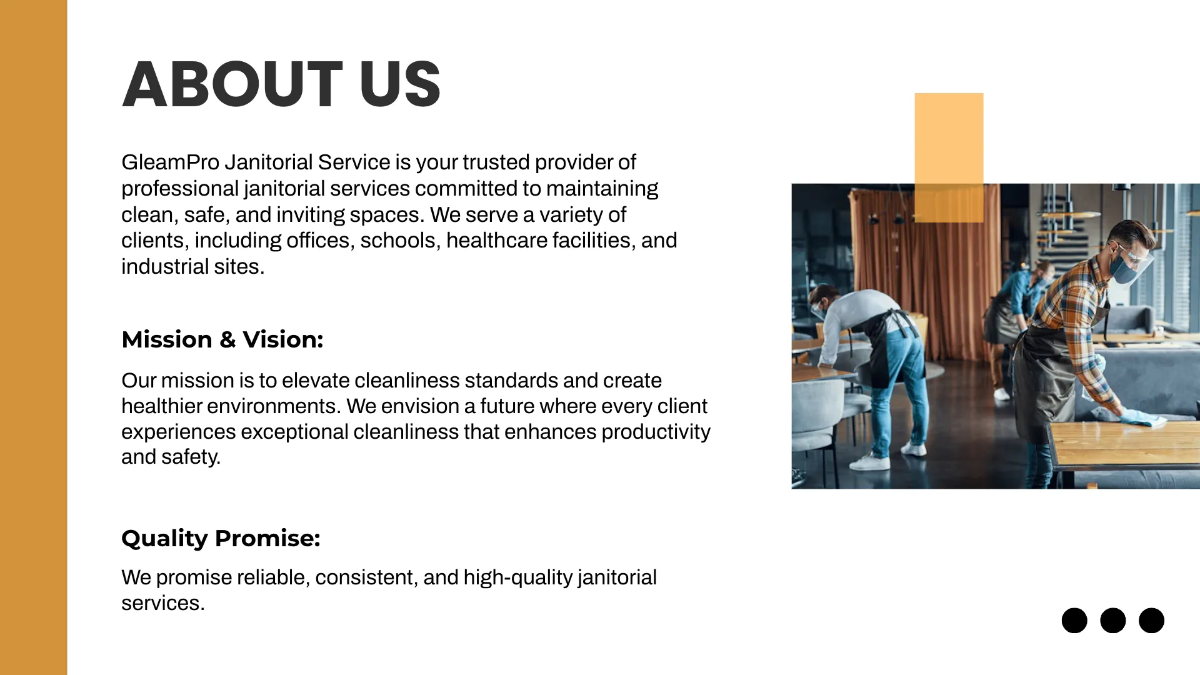 Free Janitorial Service Presentation Template to Edit Online