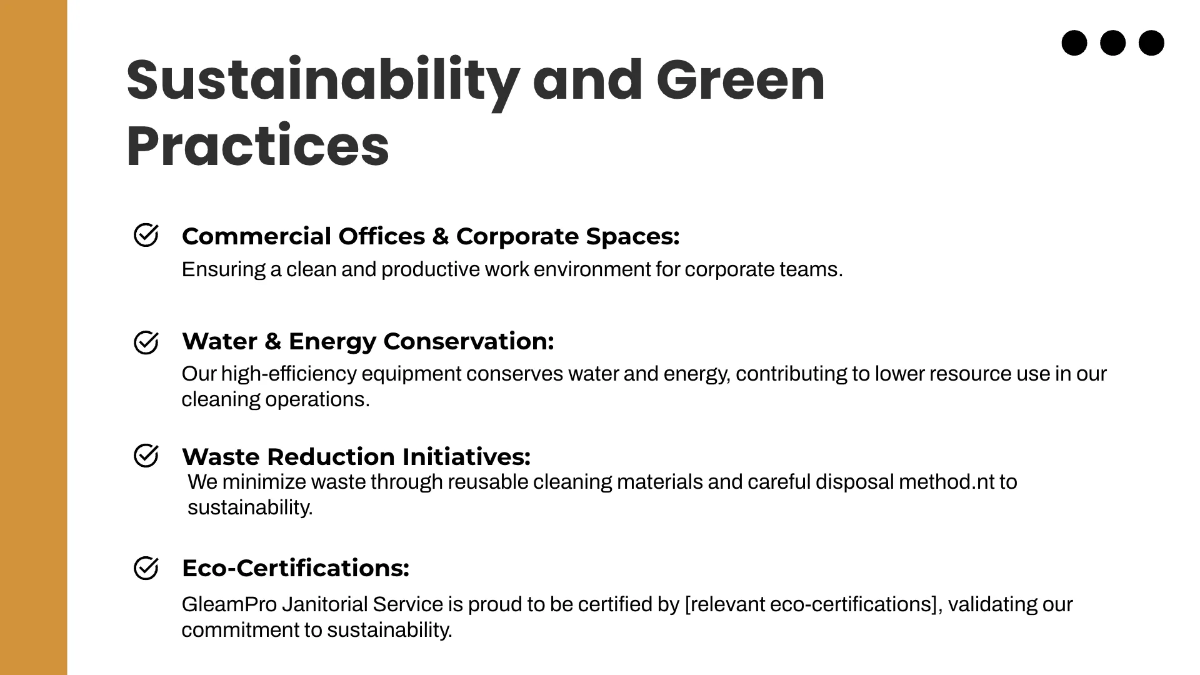 Free Janitorial Service Presentation Template to Edit Online