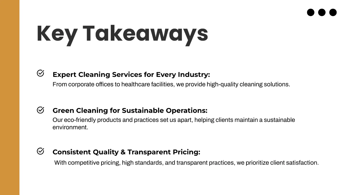 Free Janitorial Service Presentation Template to Edit Online