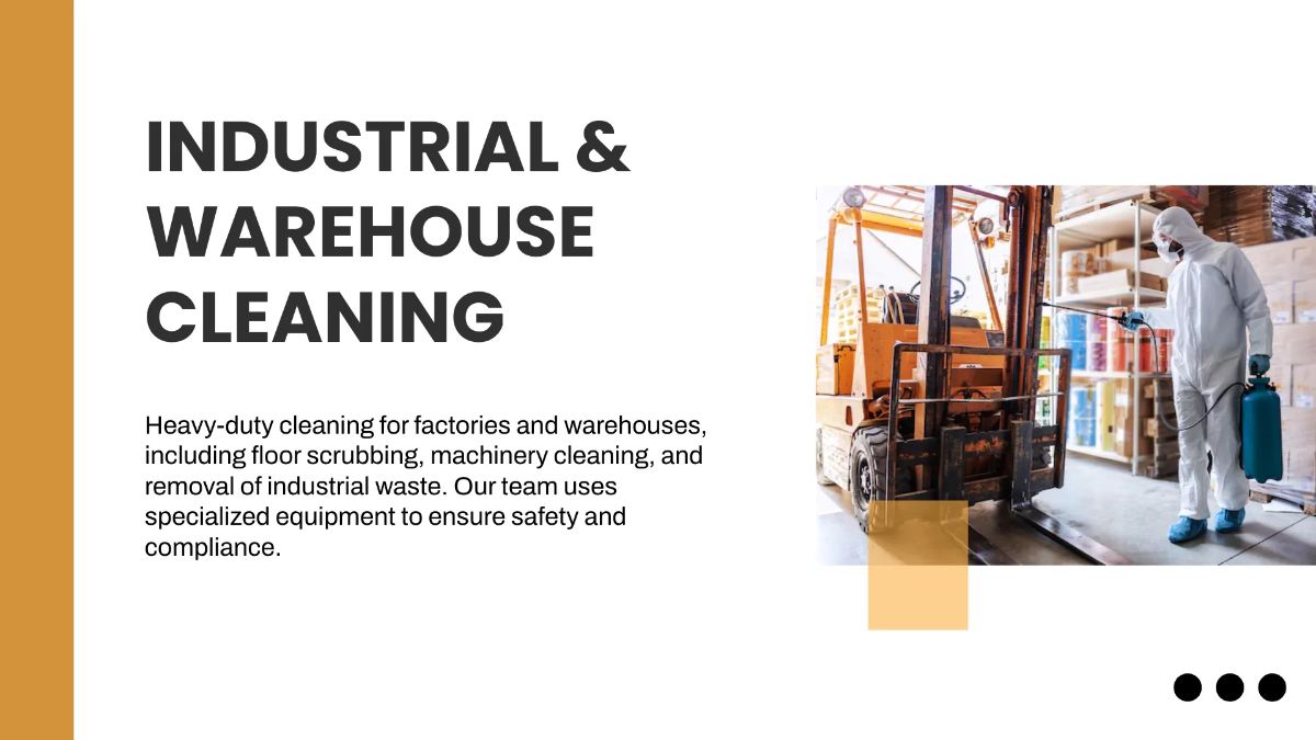 Free Janitorial Service Presentation Template to Edit Online