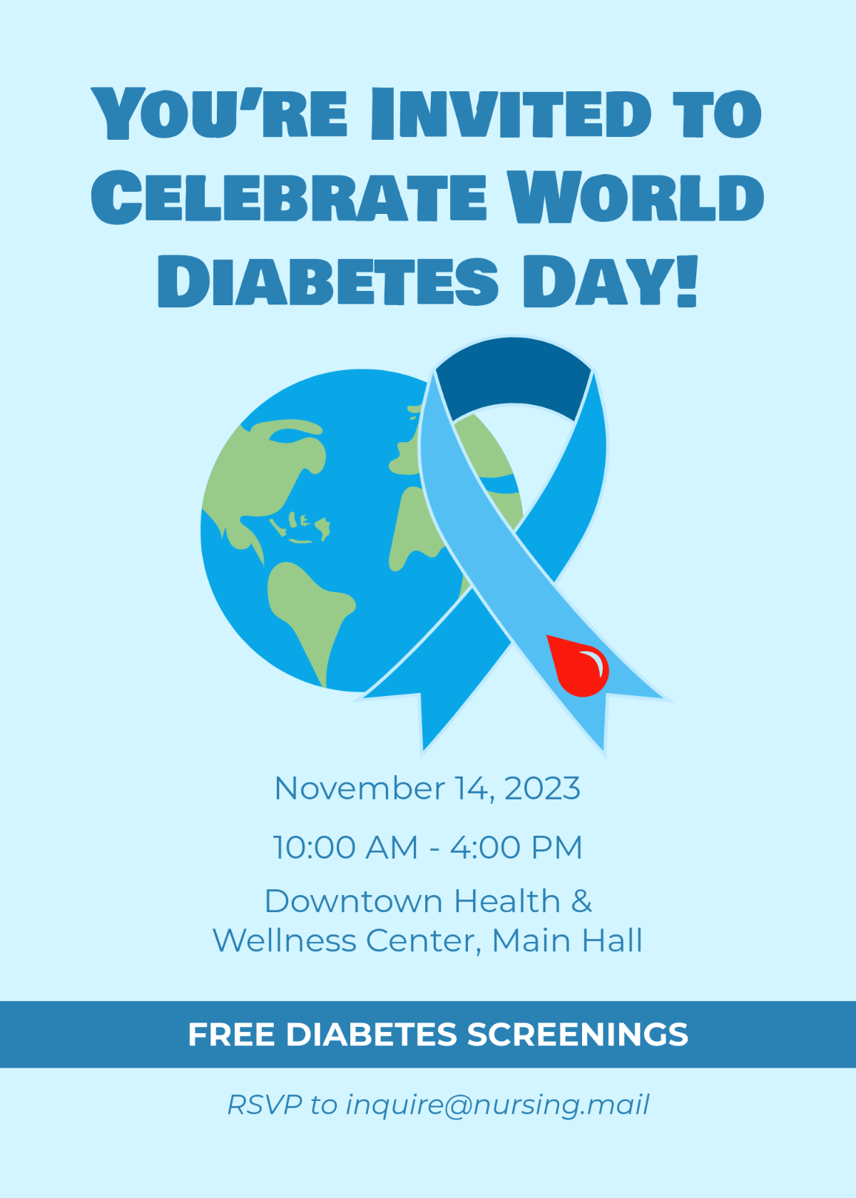 World Diabetes Day Invitation