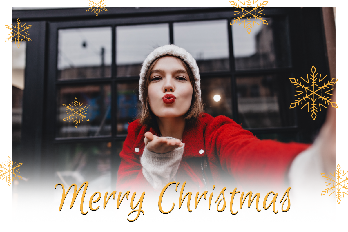 Christmas Postcard with Photo Template