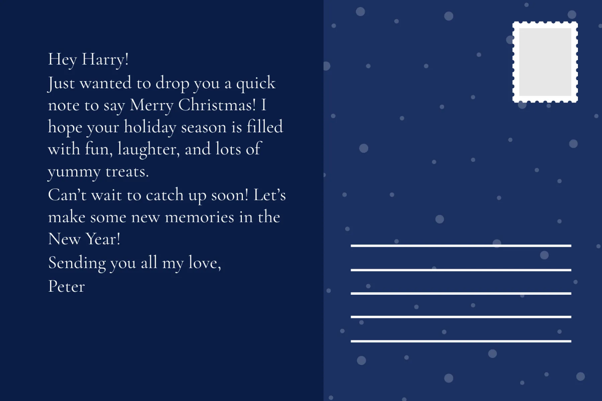 Free Personalized Christmas Postcard Template to Edit Online