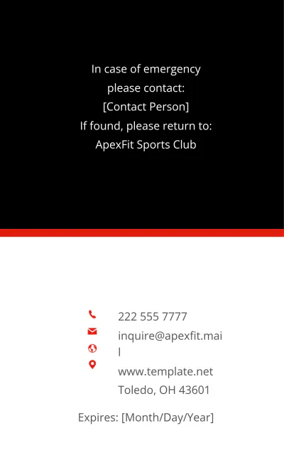Free Sports Club Card Template to Edit Online