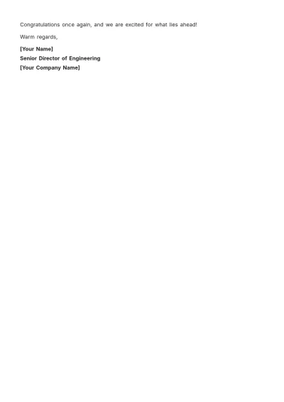 Free Promotion Letter Design for Position Upgrade Template to Edit Online