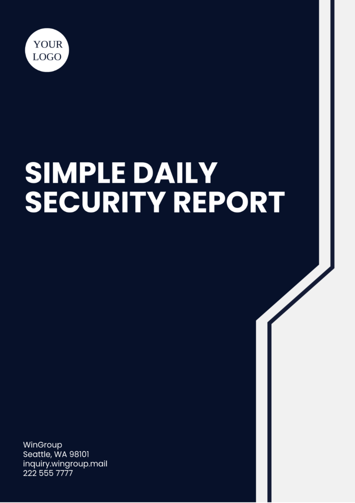 Simple Daily Security Report Template - Edit Online & Download