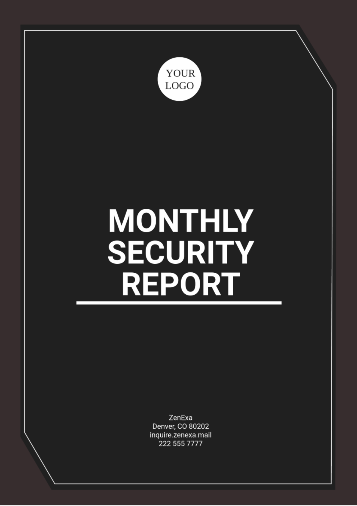 Monthly Security Report Template - Edit Online & Download