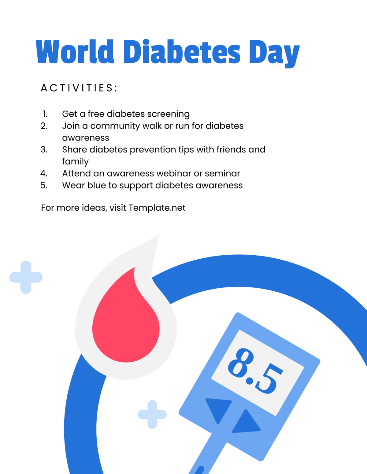 World Diabetes Day Activities Template - Edit Online & Download